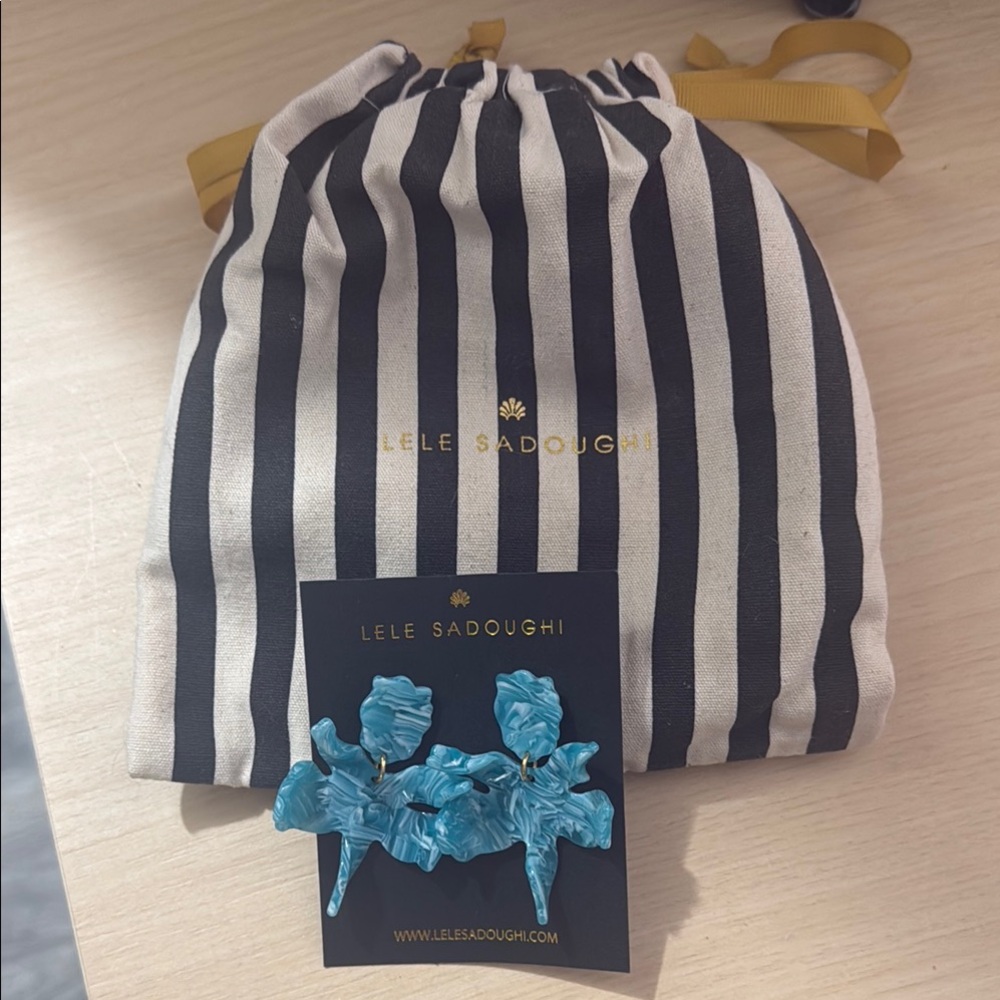 Lele Sadoughi Kids Blue Floral Earrings